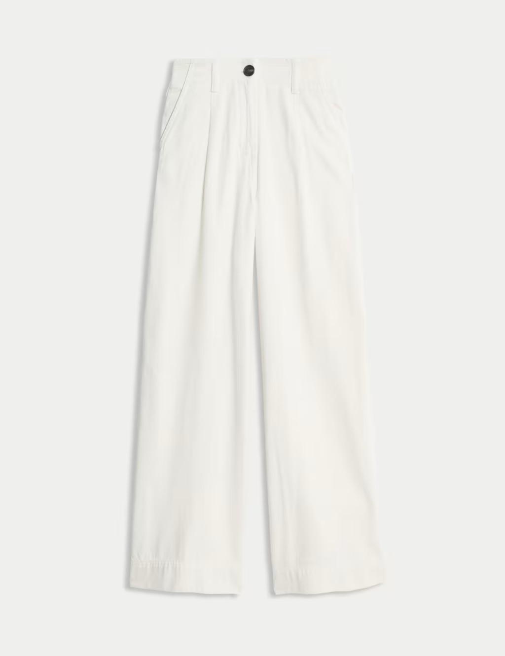 Cotton Rich Slouchy Wide Leg Trousers | Marks & Spencer (UK)