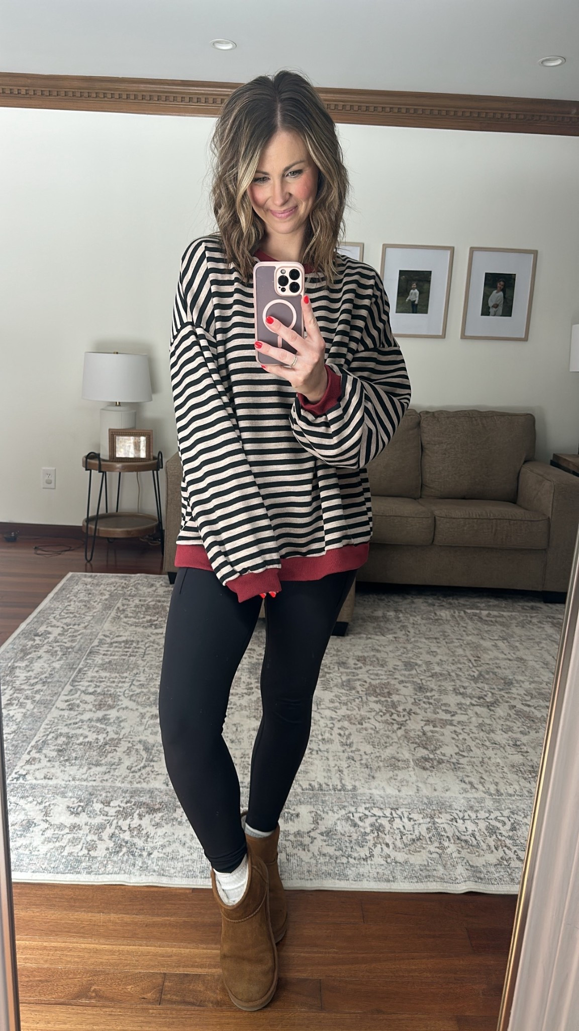 Striped pullover on sale for under $20! I’m wearing a size large and it’s perfectly oversized. 

#LTKMidsize #LTKSaleAlert #LTKootd
