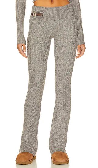 Fleur Cable Knit Pant in Dark Pearl | Revolve Clothing (Global)