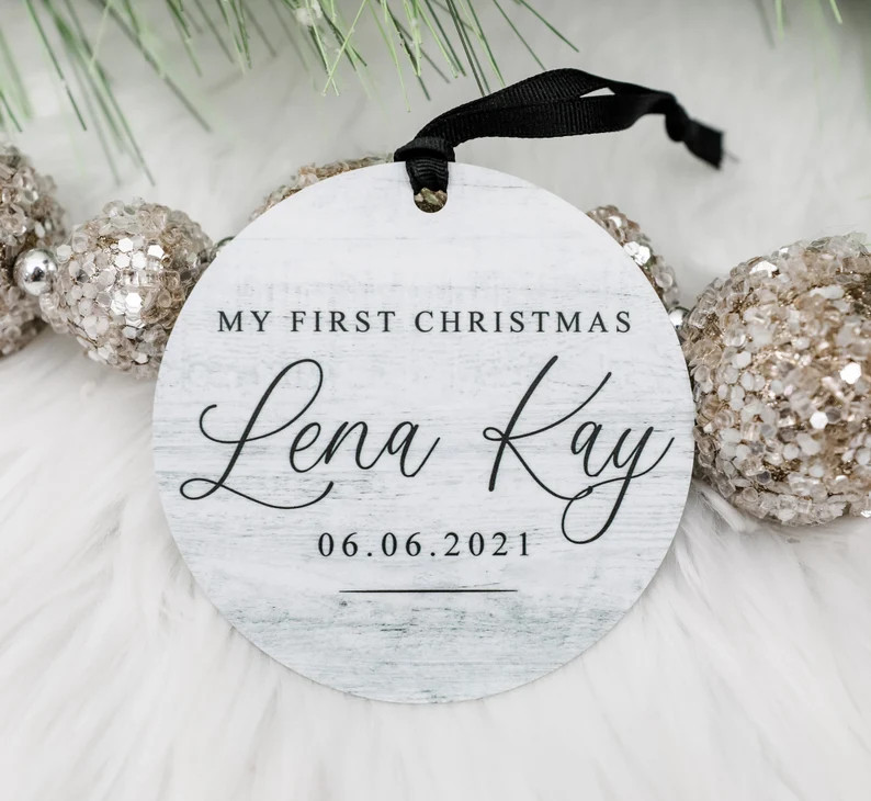 Baby's First Christmas Ornament, My First Christmas, Baby Christmas Ornament, Photo Ornament, Cus... | Etsy (US)