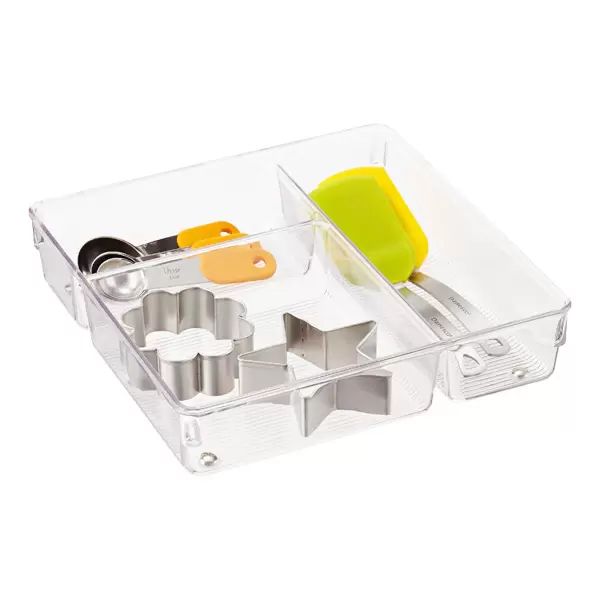 iDesign Linus 3-Section Drawer Organizer | The Container Store