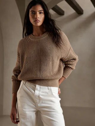 Tiernan Cotton Sweater | Banana Republic (US)