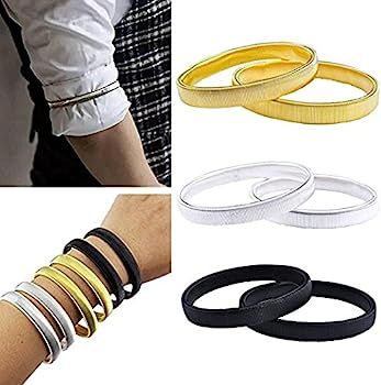 Long Sleeve Shirt Holder (3 Pairs) Anti-Slip Metal Garter Armbands | Keeps Cuffs from Sliding | C... | Amazon (UK)