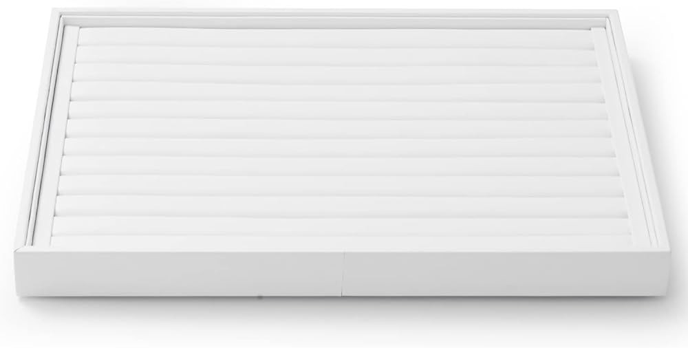 Oirlv Premium White Leather Stackable Jewelry Tray Ring Holder Organizer Showcase Ring Earring Di... | Amazon (US)