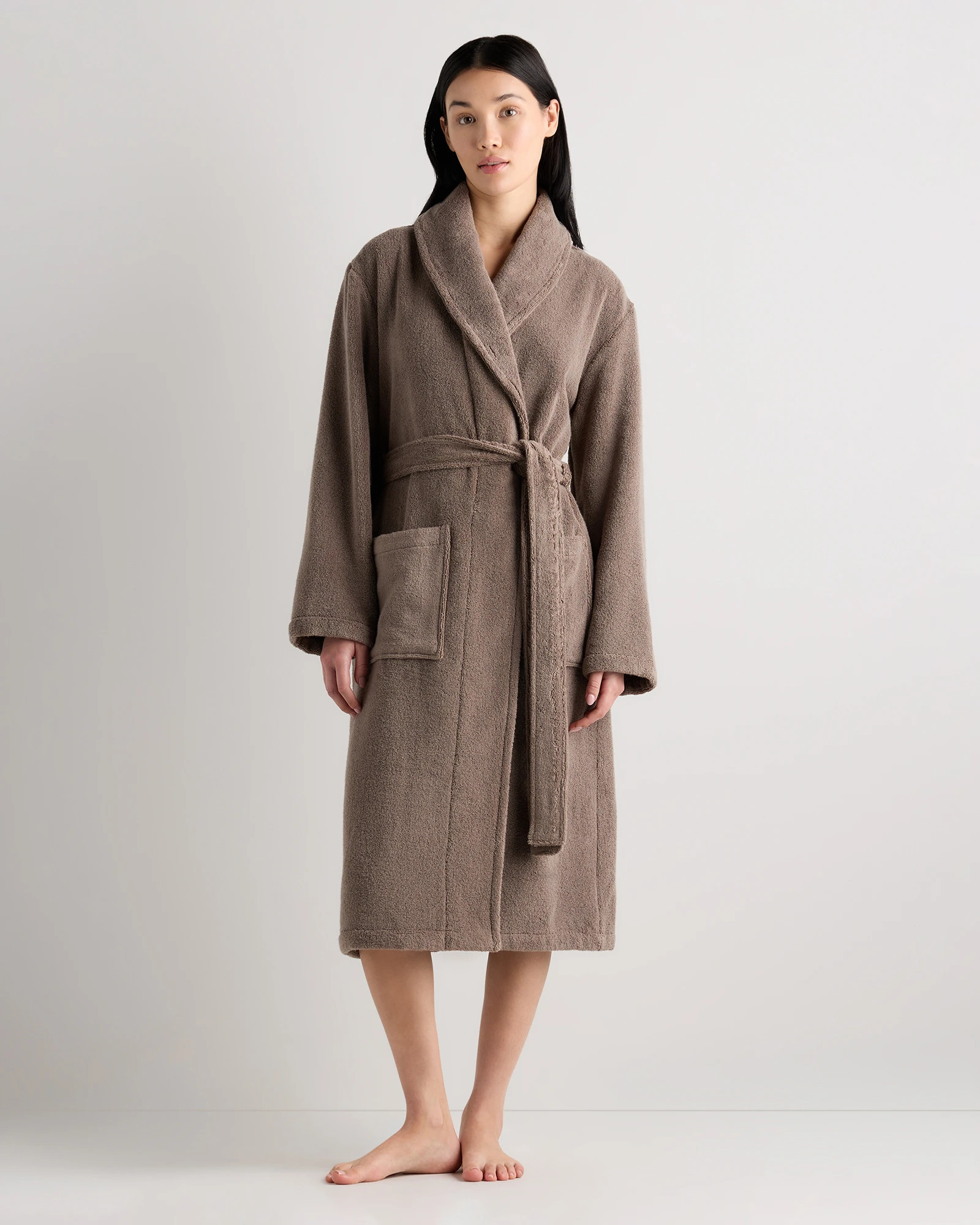 Quince | Plush Turkish Cotton Terry Robe in Charcoal, Size XXL | Quince