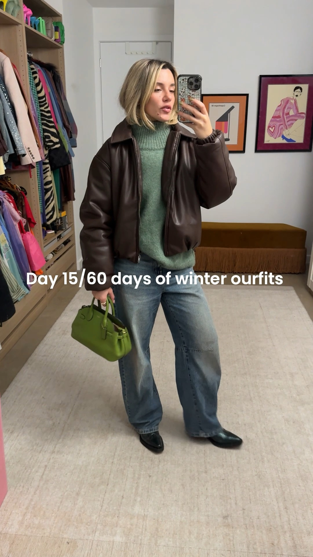 Day 15 wearing another go to winter outfit formula! This is the reason I always size up in any jacket, especially this puffy bomber jacket! So that I can layer knitwear underneath on the cooler days! Styled this with my favourite Ganni boots! There are a few sizes left on sale! 

#LTKstyletip #LTKwinter #LTKaustralia