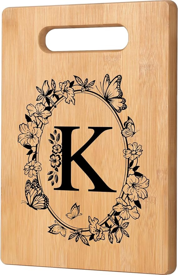 Personalized Cutting Board for Women's Birthday - Initial Monogrammed Gift for Sister, Friend, Be... | Amazon (US)