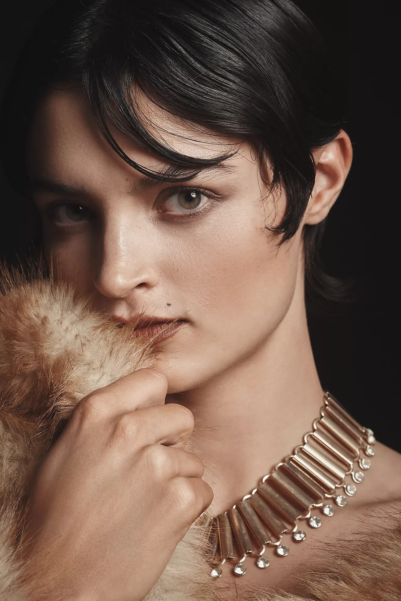 Crystal Fluted Collar Necklace | Anthropologie (US)