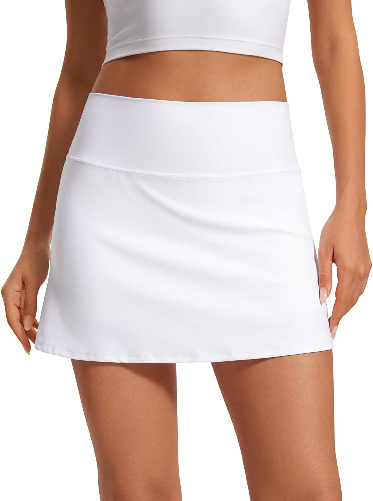 CRZ YOGA Butterluxe High Waisted Tennis Skirts     Built-in Shorts with Pockets, Extremely Soft, ... | Amazon (US)