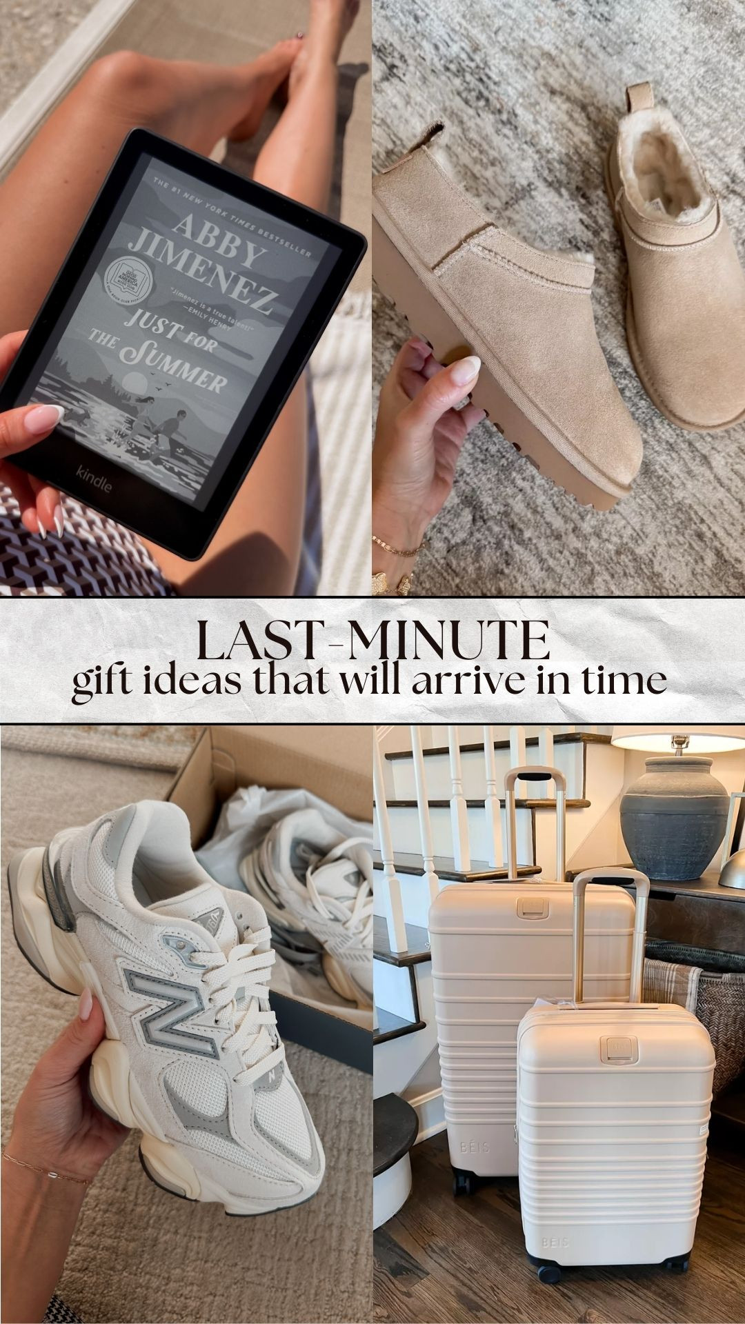 Last-minute Gift Ideas that will arrive in time for Christmas if you order today!!

gifts for her, christmas gift, uggs, watchnow, new balances, beis, kindle, seasonal, gifts under 100, holiday fashion, amanda west 

 #LTKGiftGuide #LTKHoliday #LTKFindsUnder100