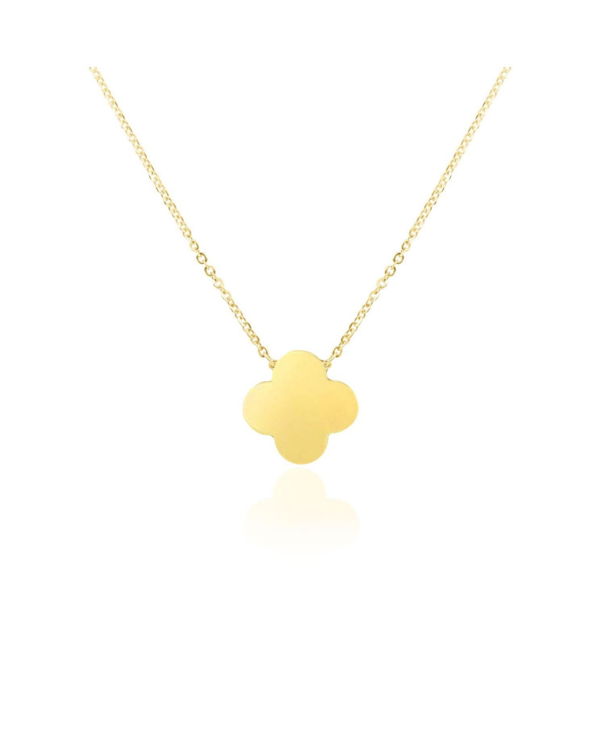 The Lovery Extra Large Gold Single Clover Necklace 14K Gold - Gold | Macy's