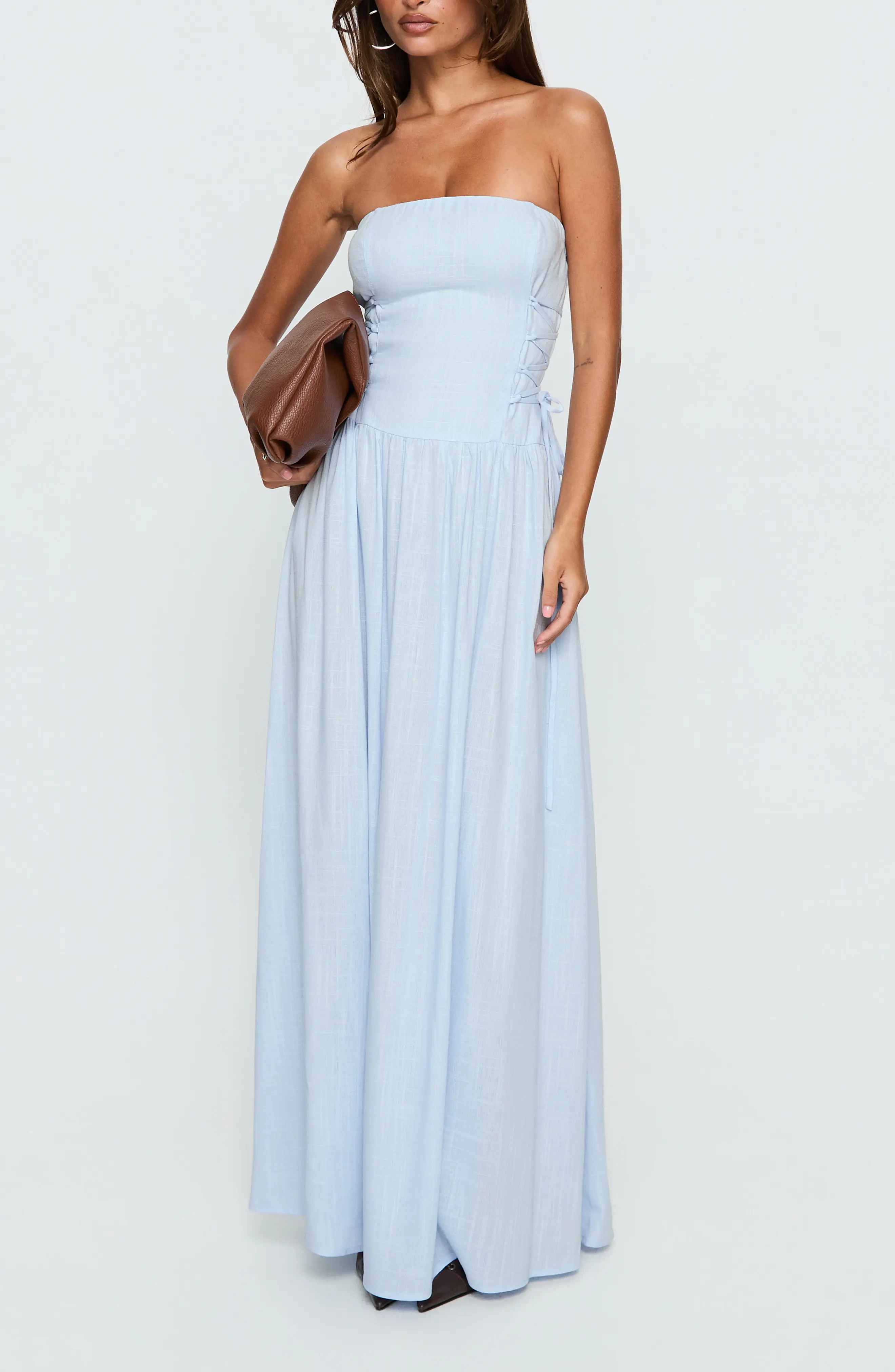 So Far So Good Strapless Linen Blend Maxi Dress (Women) | Nordstrom | Nordstrom