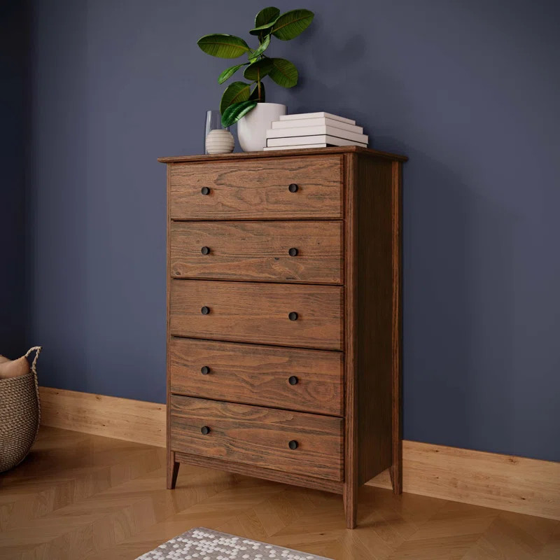 Greenport Solid Wood 34'' W 5 - Drawer Dresser | Wayfair North America