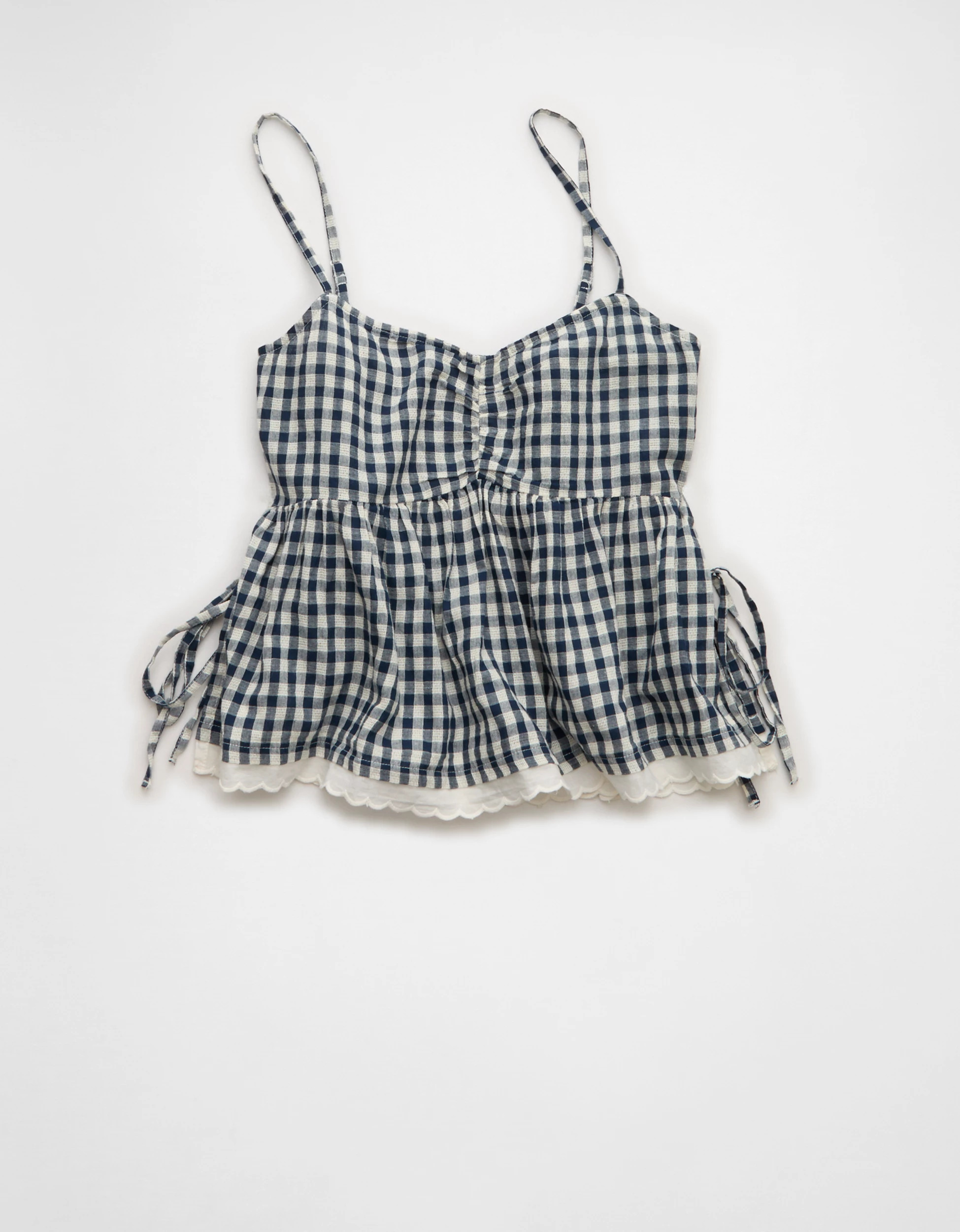 AE Gingham Side-Tie Cami | American Eagle Outfitters (US & CA)