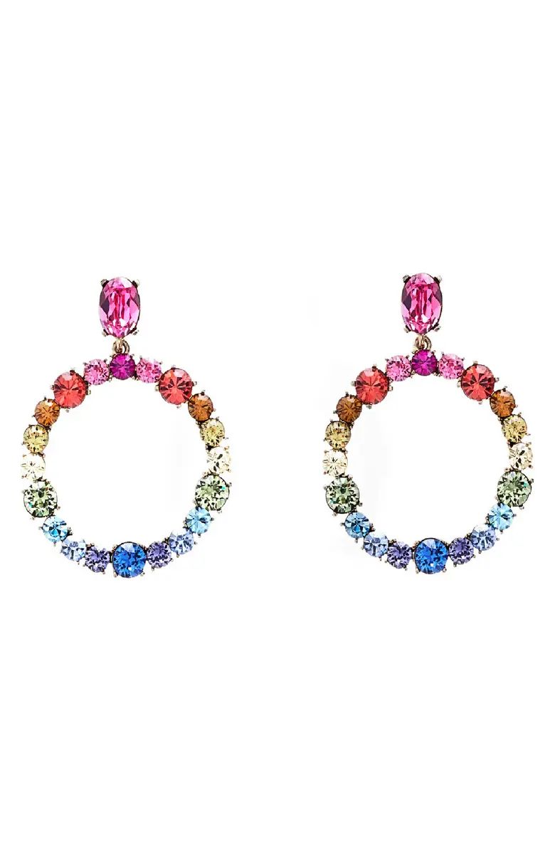 Oscar de la Renta Rainbow Crystal Drop Earrings | Nordstrom | Nordstrom