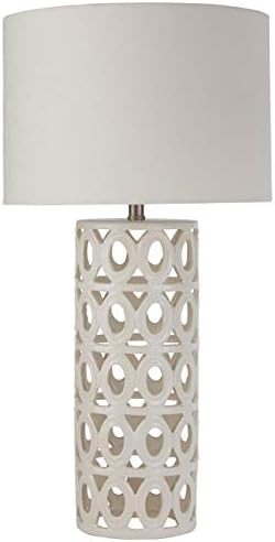 Amazon Brand – Stone & Beam Ceramic Geometric Cut-Out Table Desk Lamp With LED Light Bulb, 22"H... | Amazon (US)