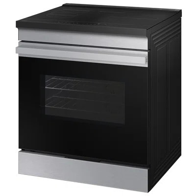 Samsung Bespoke Smart Slide-In Induction Range 6.3 cu. ft. with Anti-Scratch Glass Cooktop | Wayfair North America