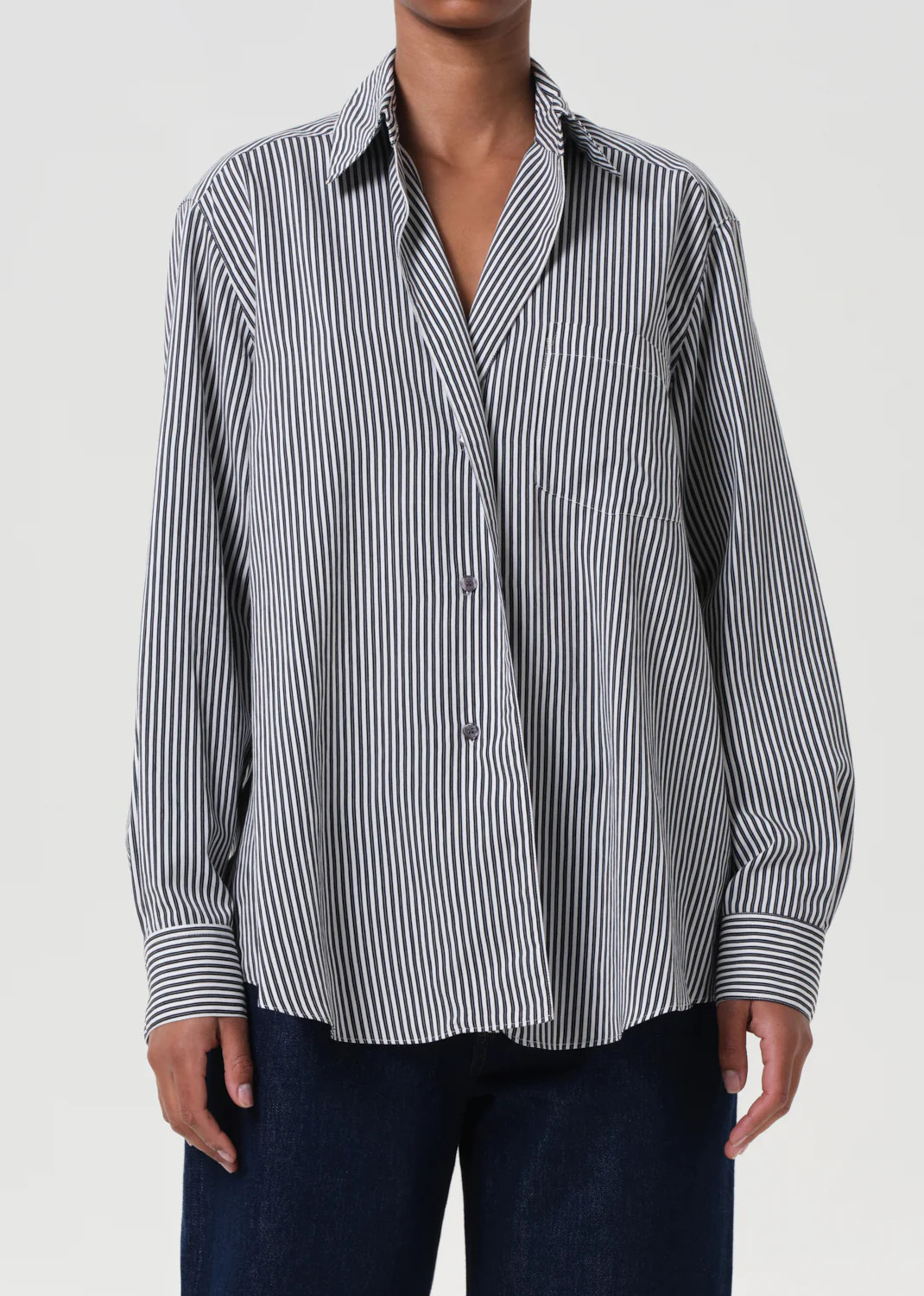 Aris Shirt in Solene Stripe | AGOLDE
