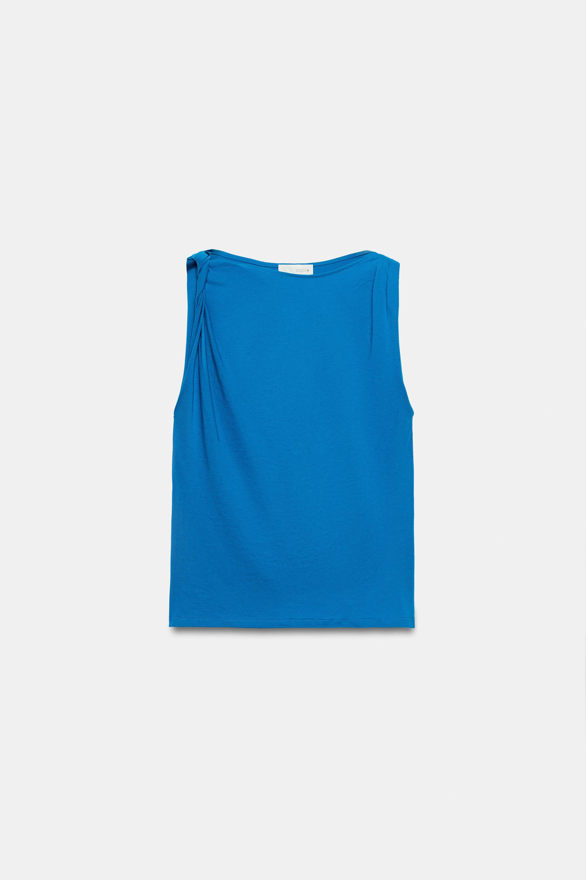 DRAPED SLEEVELESS TOP | Zara US