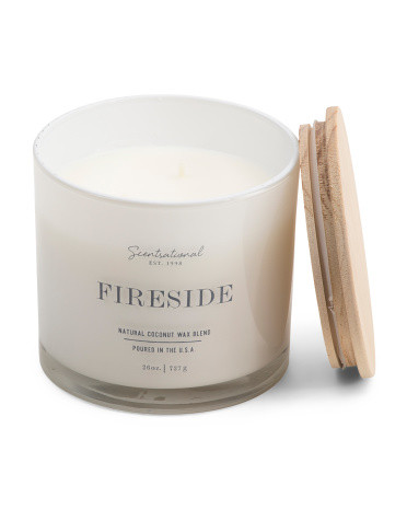 Made In Usa 26oz Fireside Candle | TJ Maxx
