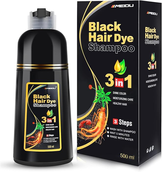 IIIMEIDU Black Hair Dye Shampoo 3 in 1 for Gray Hair | Amazon (US)