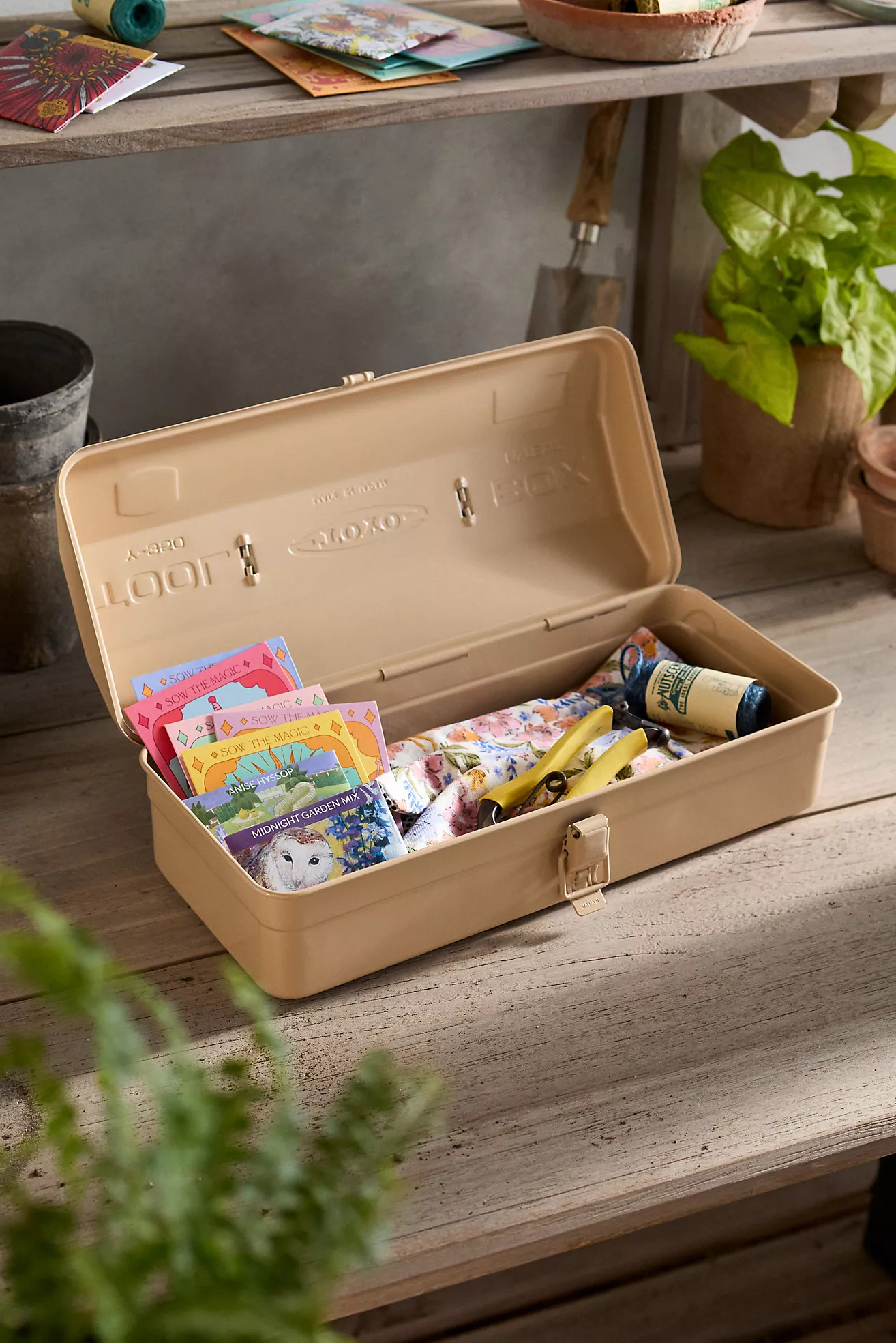 Toyo Steel Medium Seed Storage Box, Beige | Anthropologie (US)