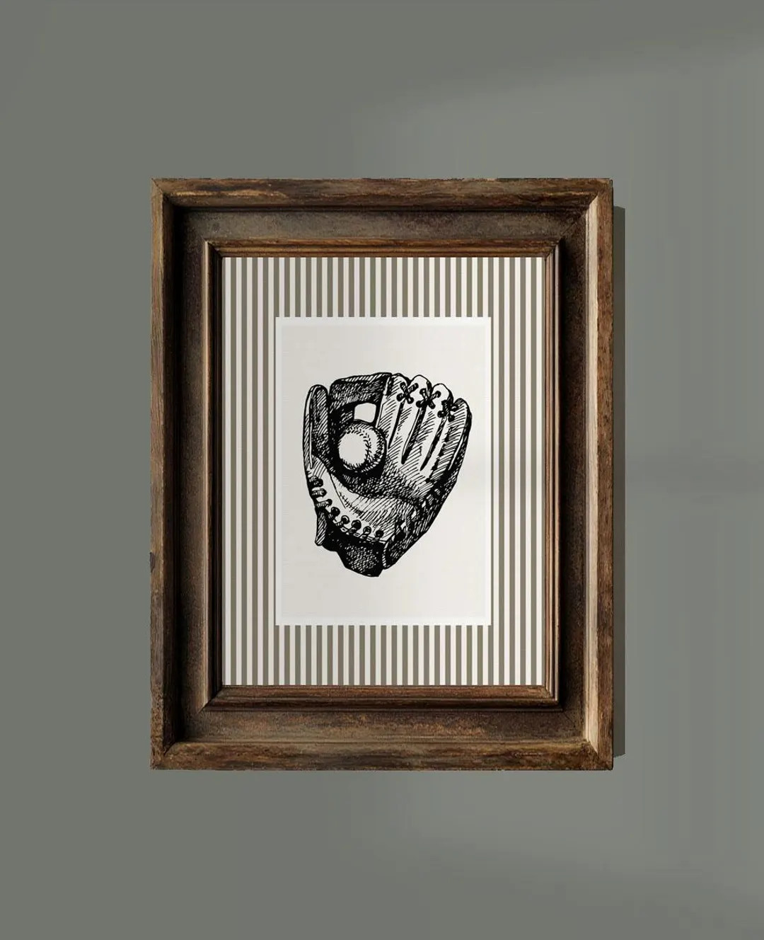 Vintage Baseball Glove Print | Retro Kids Sports Wall Art | Boys Room & Playroom Decor | Instant ... | Etsy (US)