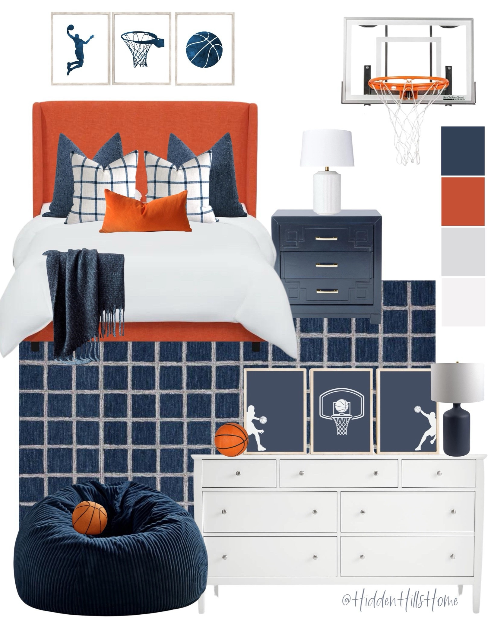  Blue and orange boys bedroom mood board, kids basketball bedroom design ideas, modern classic bedroom mood board, boys room #bed 

#LTKKids #LTKSaleAlert #LTKHome