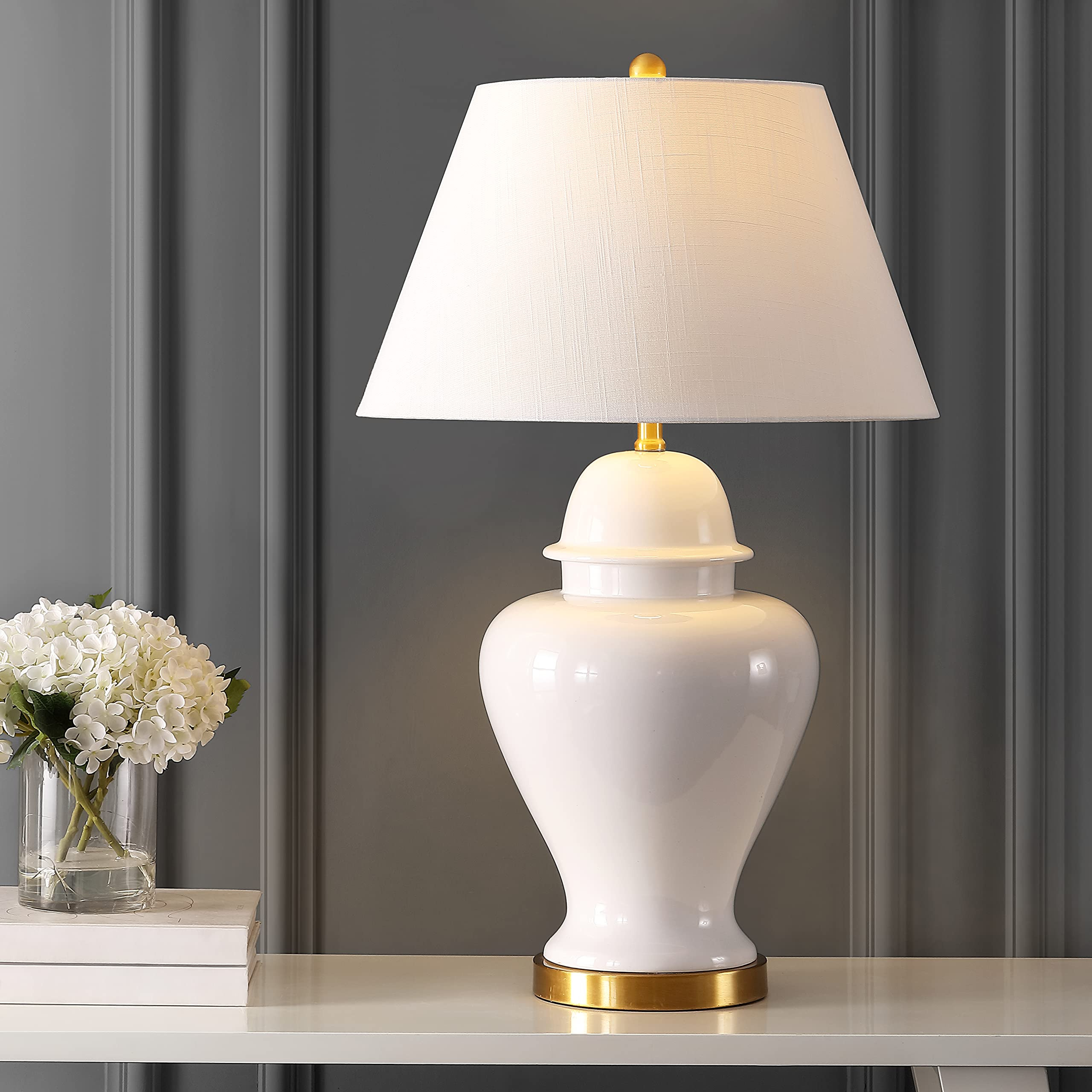 JONATHAN Y JYL6619A Sagwa 33" Ceramic/Iron Modern Classic LED Table Lamp Contemporary Farmhouse B... | Amazon (US)