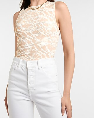 Body Contour High Compression Sleeveless High Neck Tank | Express