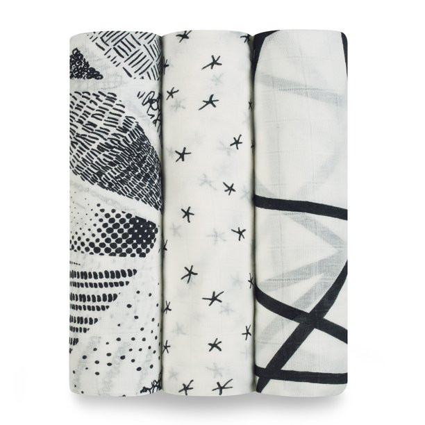 aden + anais silky soft swaddles midnight 3-pack | Walmart (US)