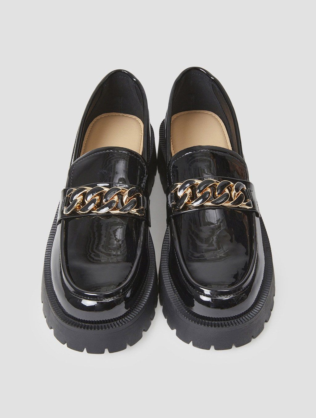 Chain Strap Platform Loafers | Lattelierstore