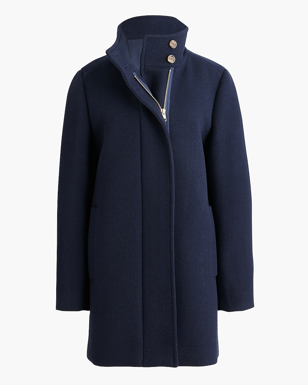 City coat with button neck | J.Crew Factory