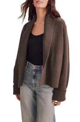 Splendid Aria Open Cardigan in Java Brown at Nordstrom, Size X-Small | Nordstrom