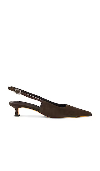 Crush Slingback Pump in Espresso Suede | Revolve Clothing (Global)
