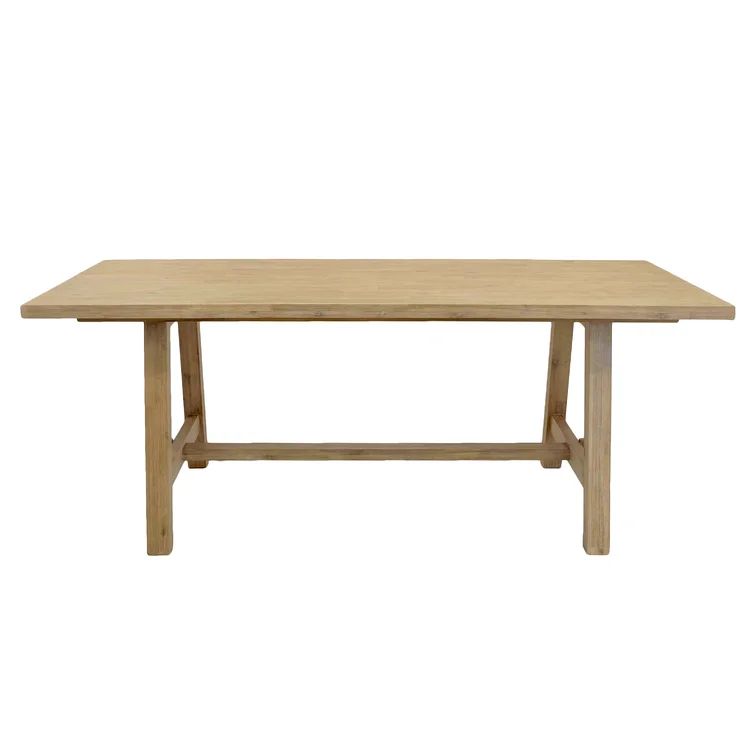 Alexa 78.5'' Acacia Solid Wood Trestle Dining Table | Wayfair North America
