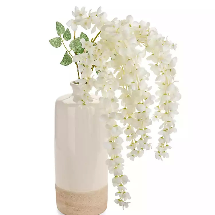 New! Realistic White Wisteria Bundle | Kirklands