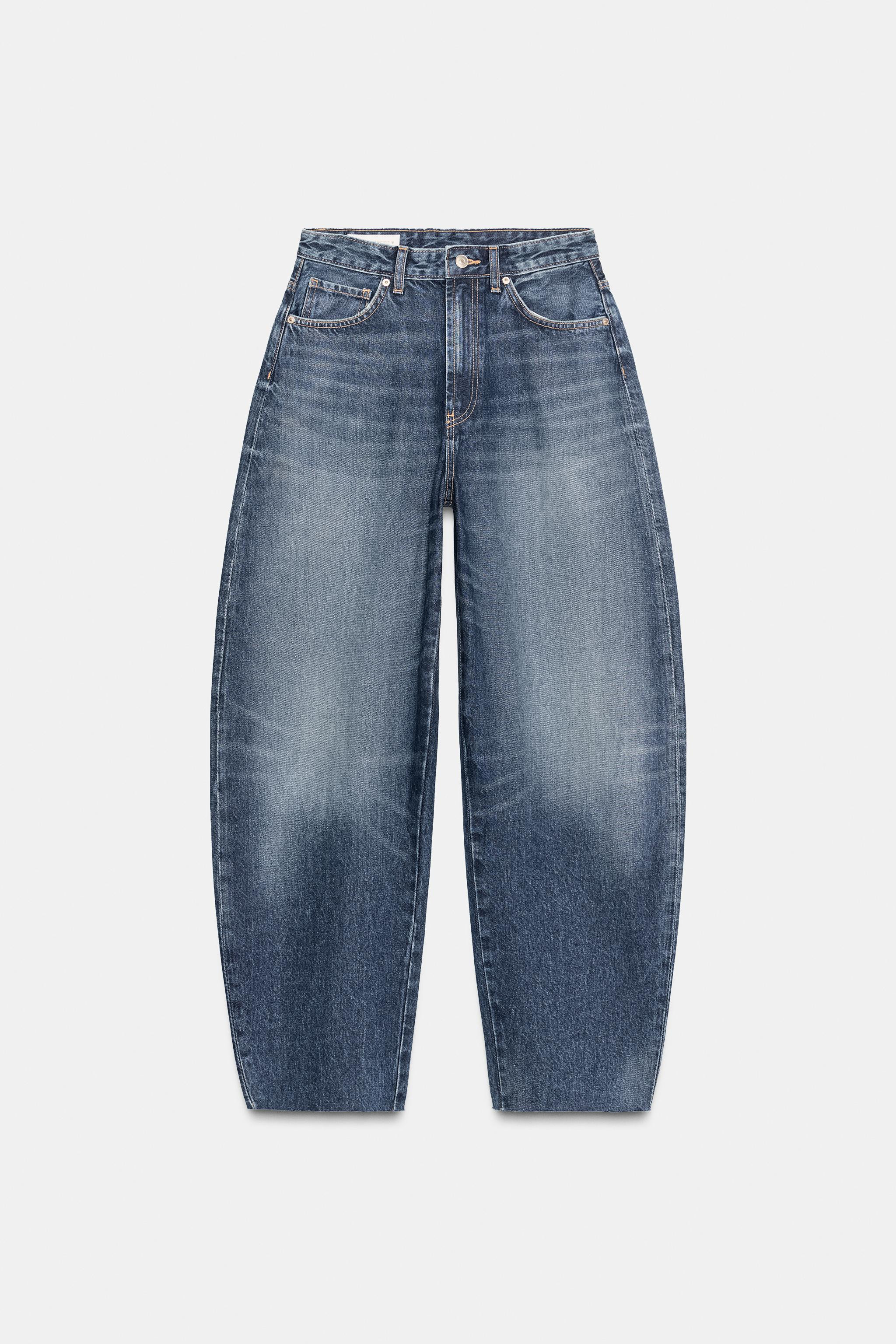 TRF HIGH-WAIST BARREL JEANS | Zara UK