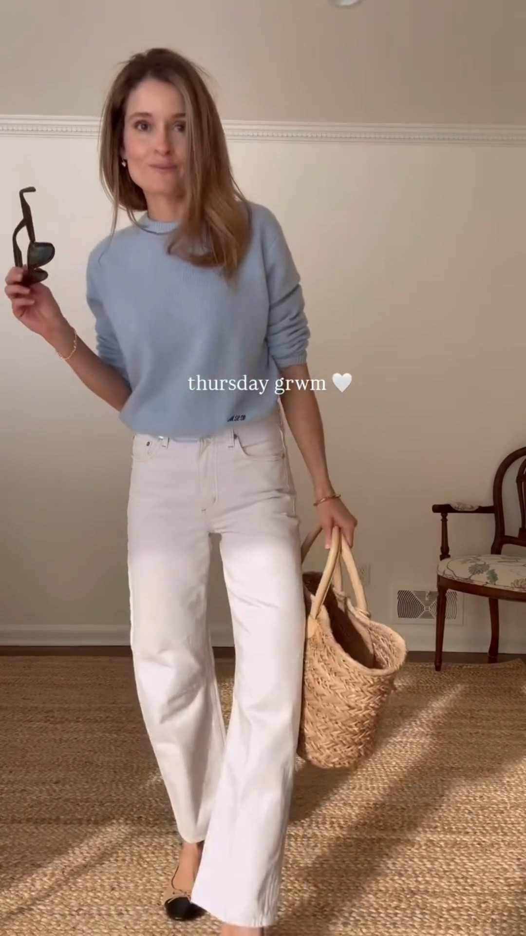 Happy Thursday, friends! Hope you’re having a great week! Love this color story so much

Tuckernuck Cashmere sweater in the most beautiful ice blue color. I love light cashmere in the Spring 🫶 • Citizens of Humanity Miro if soft white balances the blue of the sweater so well and allows both to stand out! • J.Crew Factory ballet flats are sold out but linking an alt! 

Sizing: Sweater: S (TTS) ; Jeans: 24 (size down 1)

#outfitoftheday #ootd #springoutfitideas #outfitinspo #classicstyle

#LTKootd #LTKSeasonal #LTKmomlife