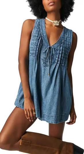 Free People Webster Denim Romper | Nordstrom | Nordstrom