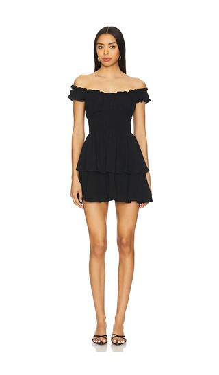 Billie Off Shoulder Dress in Black | Revolve Clothing (Global)