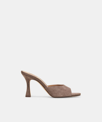 ROSHA HEELS DOVE SUEDE | DolceVita.com