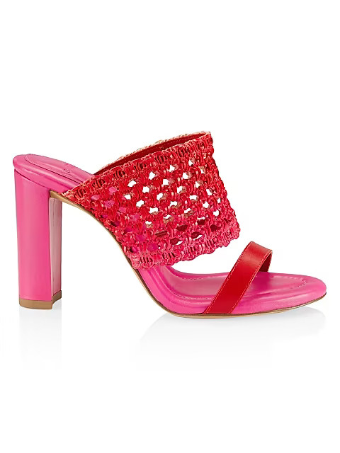 Trisha Woven Leather Mules | Saks Fifth Avenue