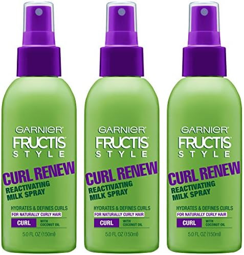 Garnier Fructis Style Curl Renew Reactivating Milk Spray For Curly Hair, 5 Ounce (Pack of 3) (Pac... | Amazon (US)