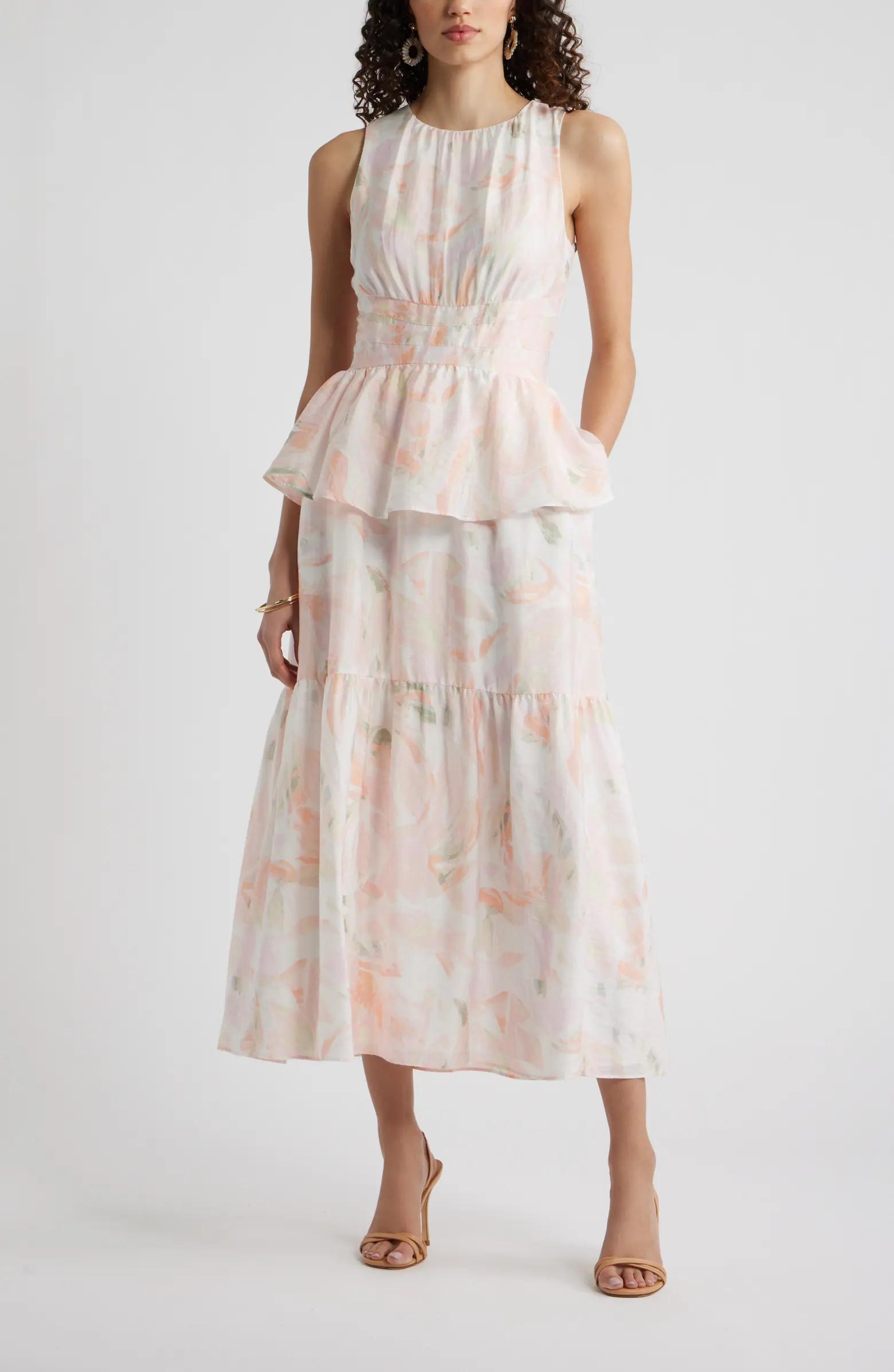 Chelsea28 Crewneck Seamed Waist Maxi Dress | Nordstrom | Nordstrom