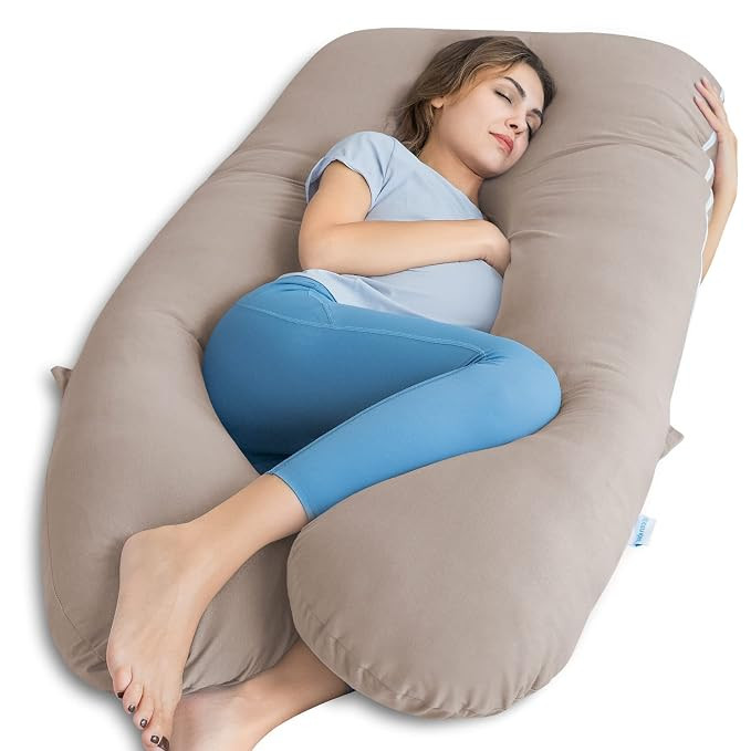 QUEEN ROSE Cooling Pregnancy Pillows, Maternity Pillow for Sleeping, 55in U Shaped Body Pillow fo... | Amazon (US)