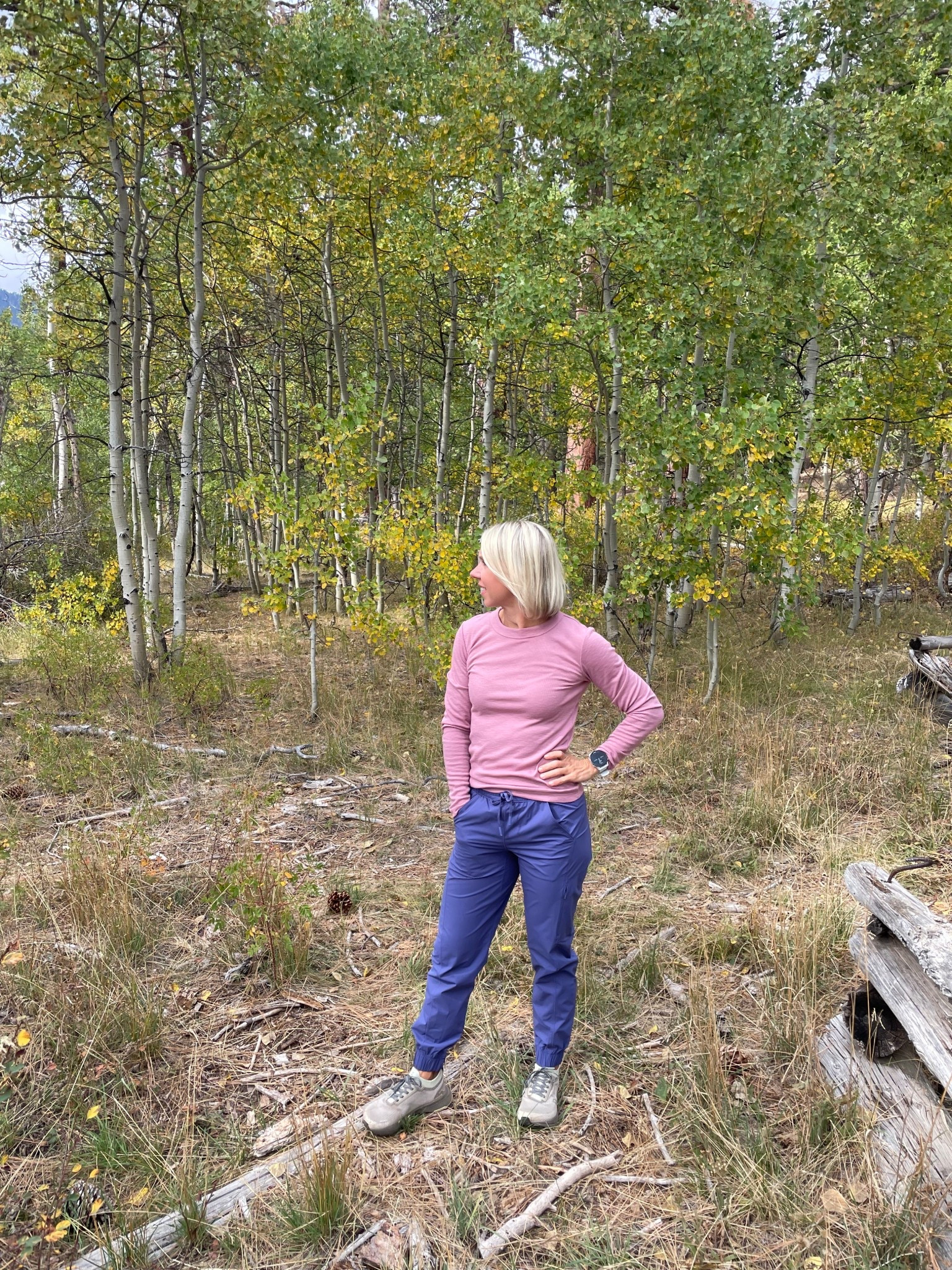 There’s nothing quite like fall on the trail. The crisp air, changing colors, and that golden-hour glow. This is the season for layers that move with you, keep you cozy, and stand up to every mile.

I’ve been loving the Switchback Ultralight Joggers and Headlands Ribbed Long Sleeve Tee from @titlenine breathable, lightweight, and tough enough for wherever the trail leads. Perfect for fall hikes, travel days, or just soaking in the season.

Here’s to chasing views, crunching leaves, and making the most of autumn adventures. 

#WomenOnTheGo #OutdoorWomen #EmpoweredWomen #FallHiking #TrailLife #TitleNine 

#LTKActive #LTKSeasonal