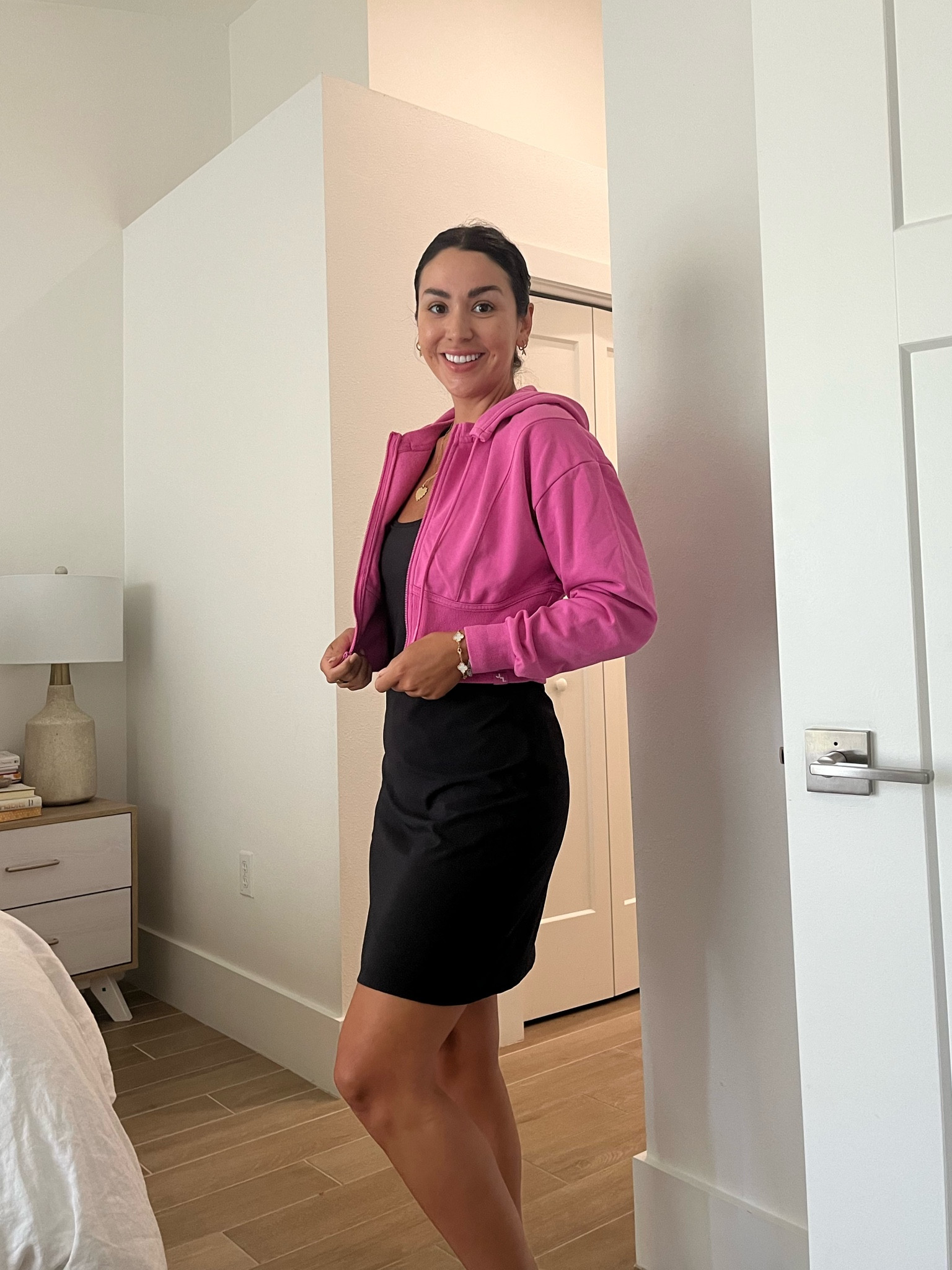 Target finds! I love this cropped jacket and activewear dress! I usually live in these dresses in the summertime - they have shorts underneath so they’re perfect! The jacket is slightly cropped and so flattering! I got a small in both. 

#LTKstyletip #LTKfit #LTKunder100