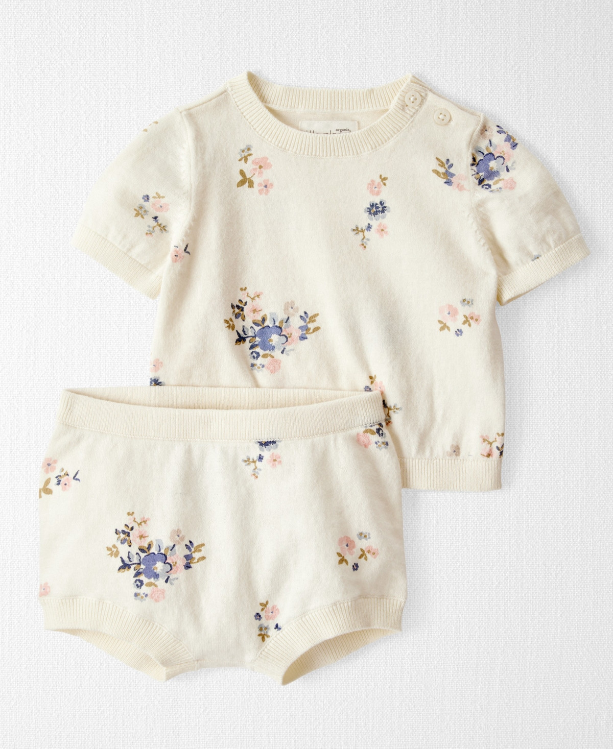 Little Planet by Carter's Baby Girls' Floral-Print Top and Diaper Cover, 2-Piece Set - Ivory | Macy's