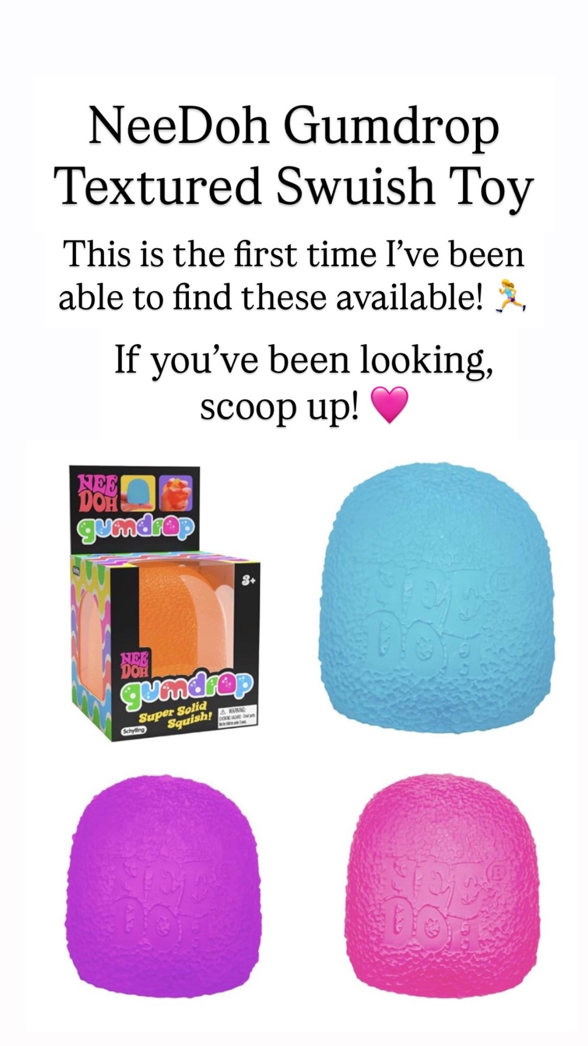 NeeDoh Gumdrop - Textured Sensory Toy with Super Solid Squish

#LTKKids